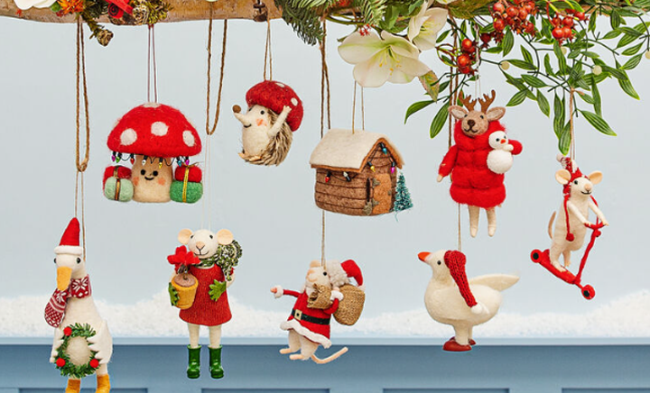 Felt & Embroidered Christmas Decorations
